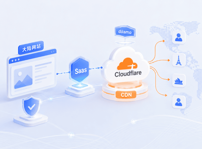 大陆网站如何通过Saas链接Cloudflare